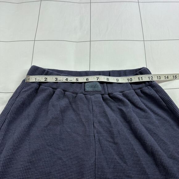 Comfrt Pants Womens Small Blue Waffle Knit Lounge Pull On Athleisure Sweatpants - Picture 7 of 12